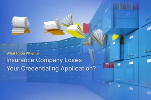 Lost credentialing application illustrated image