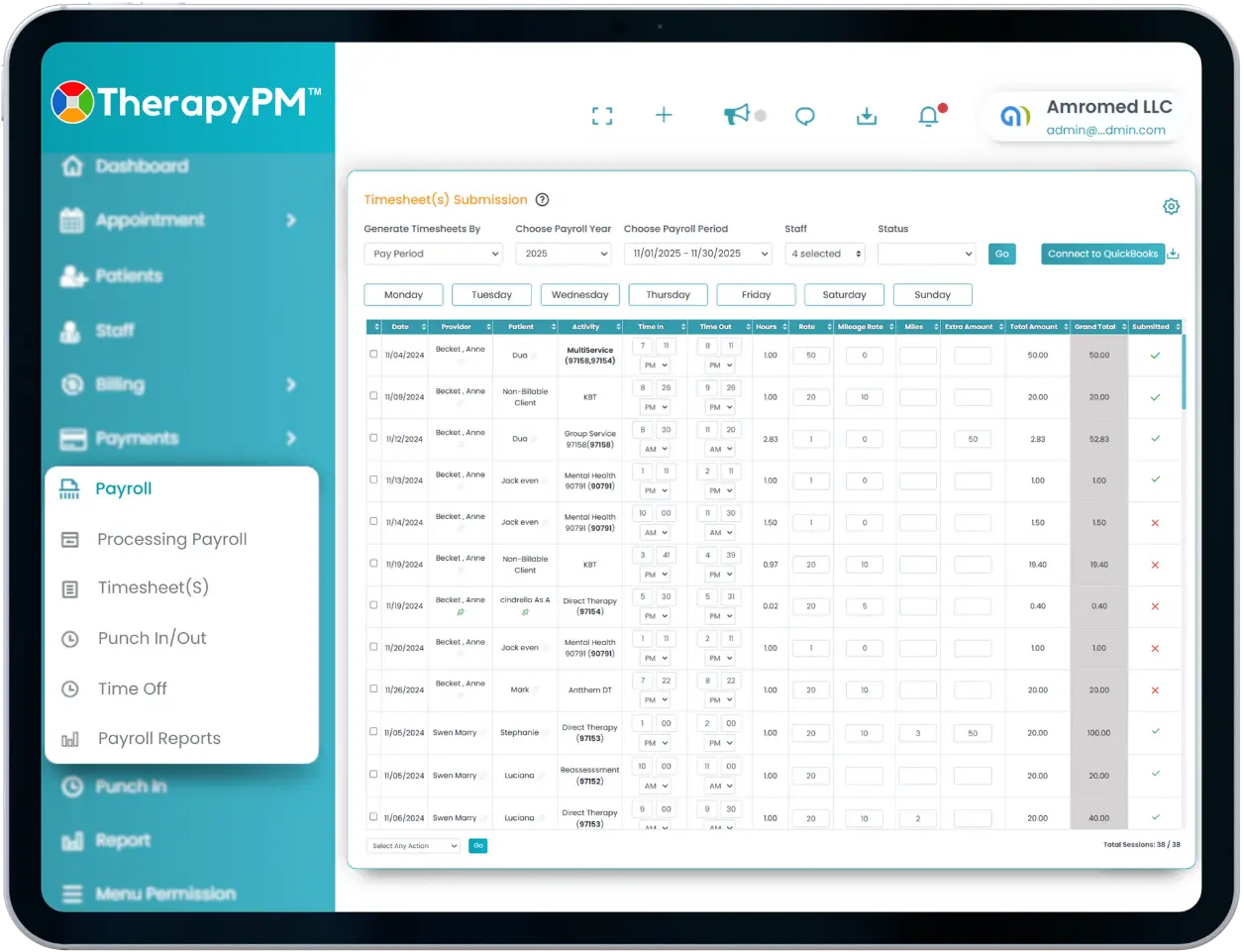 Payroll Solutions for Therapists